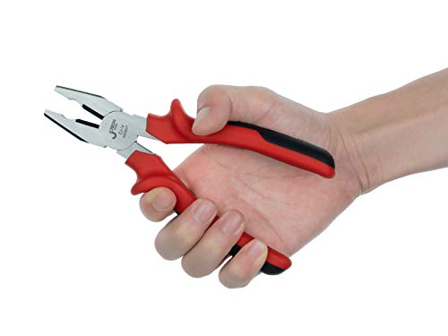 Jetech 7-1/2 Inch Combination Pliers with Hard Cutting Edge and Ergonomic Handle