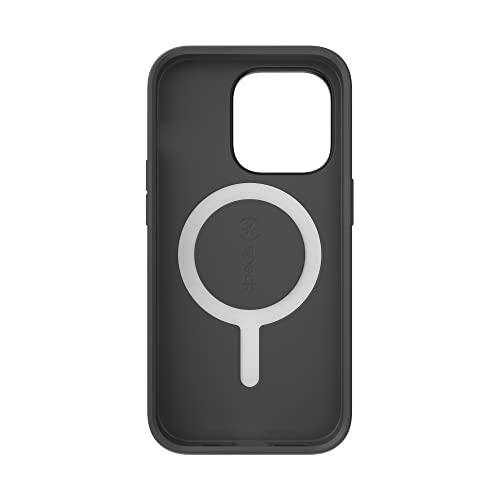 Speck iPhone 14 Pro Case - Built for MagSafe, Slim with Drop Protection, Scratch Resistant - Soft Touch - Dual Layer, Black, Slate Grey, CandyShell Pro