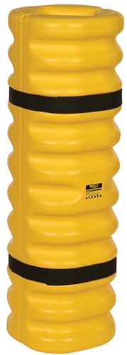 Eagle Plastic Column Protector for 12" Square Column with Interlocking Halves and Easy-Install Straps, 24" x 24" x 42", High-Density Polyethylene (HDPE), Made in The USA, Orange, 1712OR