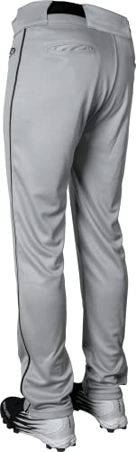 Rawlings | LAUNCH SERIES Full Length Baseball Pants | Youth Small | Grey/Black