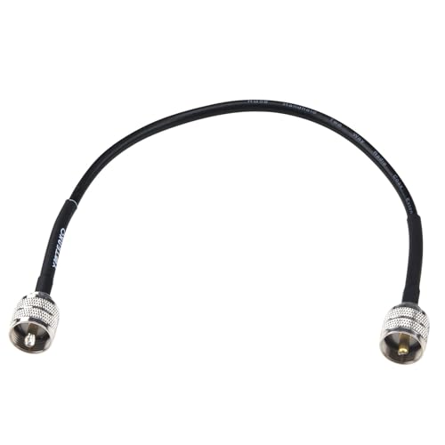 YOTENKO PL259 Jumper Cable - 15 inches Short Coaxial Cable - RG58 Coax Cable 50 Ohm - for SWR Meter, Dummy Load, Ham Radio, CB Radio, Antenna Tuner
