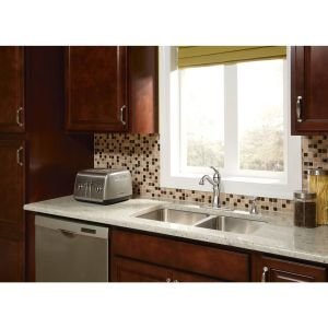 Moen 7245C Belfield Traditional One Handle High Arc Kitchen Faucet with Side Spray and Optional Deckplate Included, Chrome