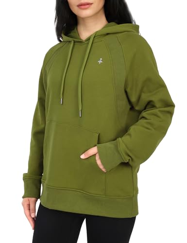 Orolay Women's Casual Hoodies Long Sleeve Sweatshirts Pullover Tops Fashion Spring Activewear with Pocket Green X-Small