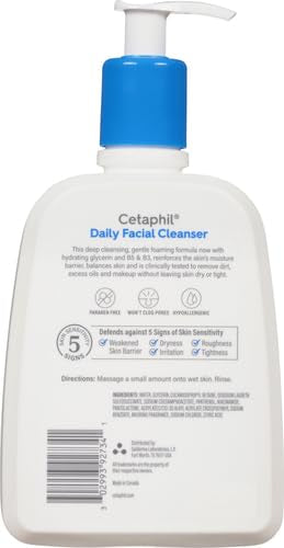 Cetaphil Daily Facial Cleanser, Normal to Oily Skin, 16 Fl Oz