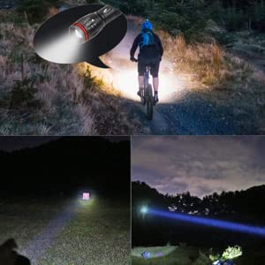 HAUSBELL High Lumen A100 LED Flashlight, Bright & Zoomable Tactical Flashlights Flash Light, with 2 Modes for Emergency and Outdoor Use Camping Accessories(4 Pack)