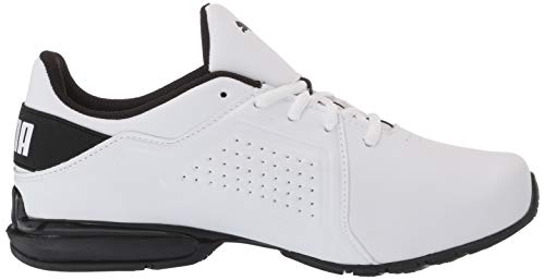 PUMA Men's Viz Runner, Puma White-Puma Black, 7