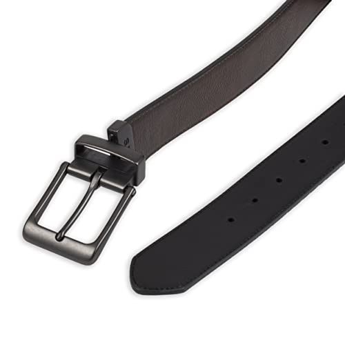 Levi's Men's Two-in-One Reversible Belt, Dark Tan/Black, Small (30-32)