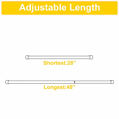 NICETOWN 1 inch Diameter Drapery Window Curtain Rod Set for Valances Tiers Short Curtains, End Cap/Cylinder Finials Style Window Curtain Rod, Adjustable Length from 28 to 48-Inch, Brushed Nickel