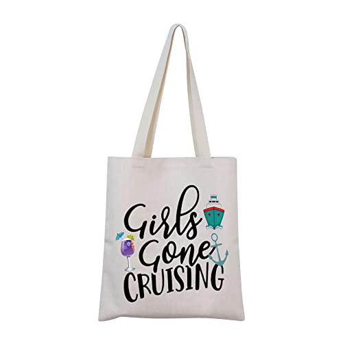 TSOTMO Cruise Gift Womens Gone Cruising Cruise Tote Bag Vacation Trip Toiletry Bags Cruise Cruising Lover Gift Weekend Gift (Cruising Tote)