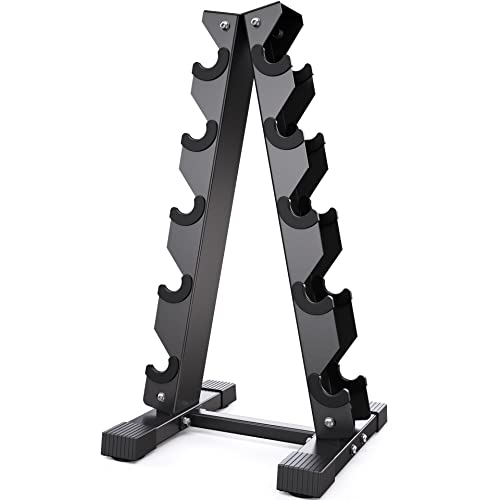 AKYEN A-Frame Dumbbell Rack Stand Only, Weight Rack for Dumbbells Compact Home Gym Space Saver (480LBS Weight Capacity, 2024 New Version)