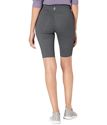 Skechers Women's Go Walk High Waisted 10" Bike Short, Heathered Gray, X-Small