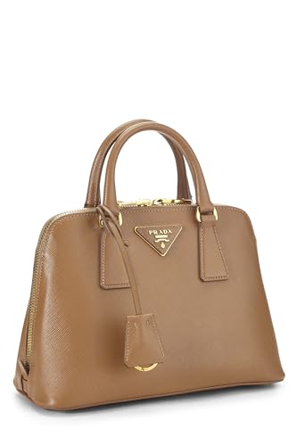 Prada, Pre-Loved Brown Saffiano Lux Handbag Mini, Brown