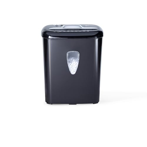 Amazon Basics 6 Sheet High Security Micro Cut Paper and Credit Card Home Office Shredder, Black