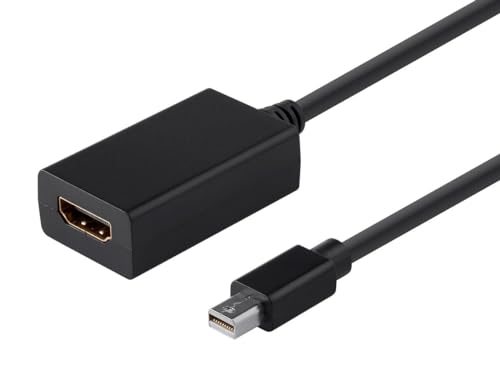 Monoprice Mini DisplayPort 1.1 to HDMI Adapter - Resolution up to 1920x1080p, 36-Bit Deep Color, with Audio Support, Black