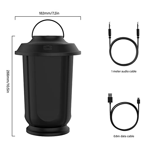 Onforu Outdoor Bluetooth Speaker with LED Lights, 2 Pack Wireless Loud Stereo Sound Lantern Speakers, True Wireless Stereo Pairing Patio Speakers, Bluetooth 5.0, Christmas Party Speakers for Garden