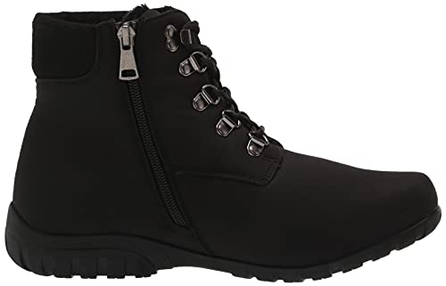 Propét Women's Dani Ankle Lace Snow Boot, Black, 7 Wide