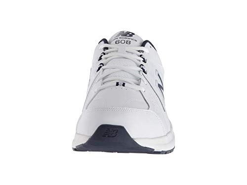 New Balance Men's 608 V5 Casual Comfort Cross Trainer, White/Navy, 10.5 XX-Wide