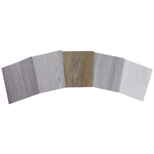 Peel and Stick Floor Tile, INMOZATA 36-Pack 54 Sq.Ft Self Adhesive Vinyl Plank Flooring Wood Grain Look 36x6 Inch Waterproof Tile Sticker for Bedroom, Living Room, Kitchen, RV (Dark Gray)