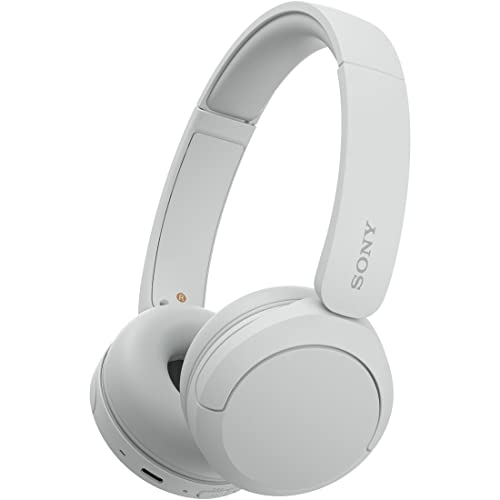 Sony WH-CH520 Best Wireless Bluetooth On-Ear Headphones with Microphone for Calls and Voice Control, Up to 50 Hours Battery Life with Quick Charge Function, Includes USB-C Charging Cable - White