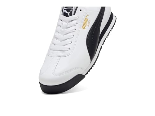 PUMA Men's Roma Sneaker, 24-Standard White Black Team Gold, 11.5