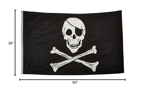 Quality Standard Flags FP001 Pirate Flag, 3 by 5'