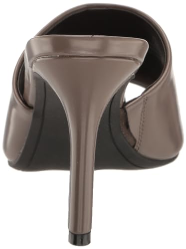 DKNY Women's Everyday Stiletto Bronx-Sandal Mule Heeled, Mushroom, 11