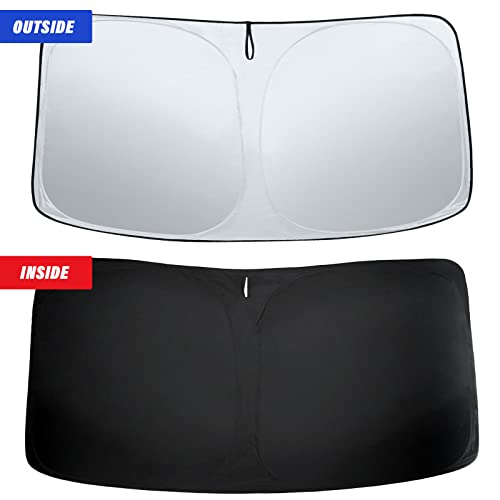 Sze Windshield Sunshade for Audi Q5 2018-2023 2024 Retractable Front Window Sun Shade Foldable UV Reflector Sun Visor Insulation Sun Protection