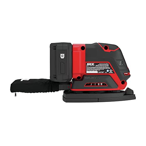 SKIL PWRCore 20 20V Brushed 5" Random Orbital Sander, Variable Speed, Includes 3pc Sandpaper, Dust Box, 2.0Ah Battery and Charger - SR6604B-10