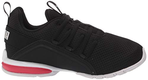 PUMA -Men's Axelion Mesh Sneaker, Black Silver-High Risk Red, 12