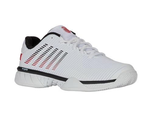 K-Swiss Men's Hypercourt Express 2 Tennis Shoe, Vaporous Gray/White/Peacoat, 9 W
