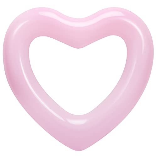 HeySplash Pool Floats, Adult Size Heart Inflatable Pool Floatie for Bachelorette Party, Swim Tube Rings, River Lake Beach Floaty, Wedding Bride Decoration, Fun Toy Raft Lounge for Kids, Pink