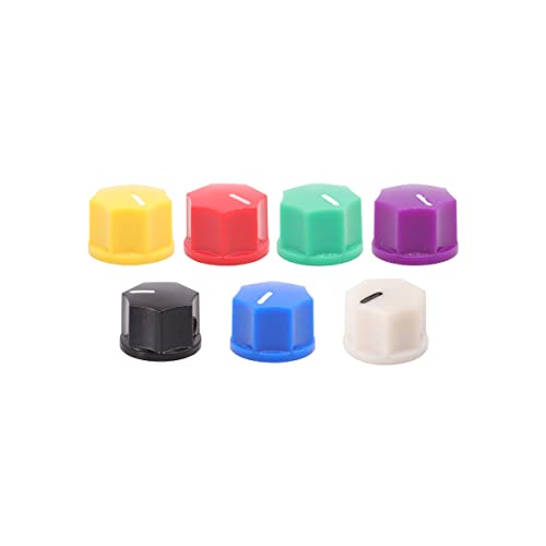 ROZILO 11Pcs Mini MXR Style Brass Insert Skirted AMP KnobsEffect Pedal Knobs Black