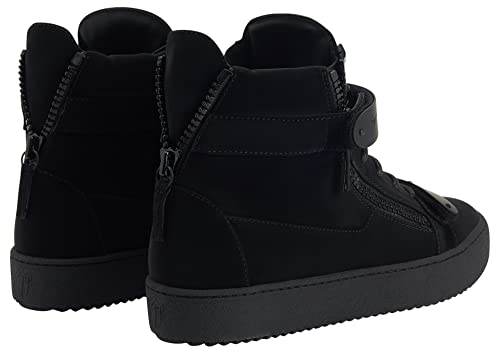 Giuseppe Zanotti, Coby Mid-Top Sneakers Cotton, 7, Black