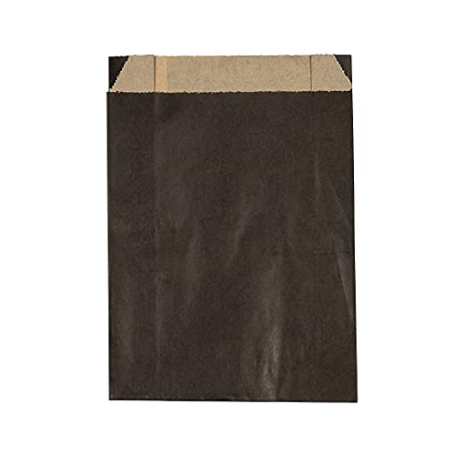 Restaurantware Bag Tek 5" x 3" x 8.75" Paper Bags For Snacks 100 Disposable French Fry Bags - Greaseproof For Popcorn Cookies Fries And More White Paper Kraft Snack Bags