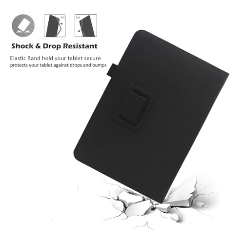 Universal 7 8 Inch Android Tablet Case, Nannxiebky Slim Folding Stand Folio Wallet Case Cover with Hand Strap for 7.0 8.0 Inch and All 7" - 8.5" Tablet, SkyBlue