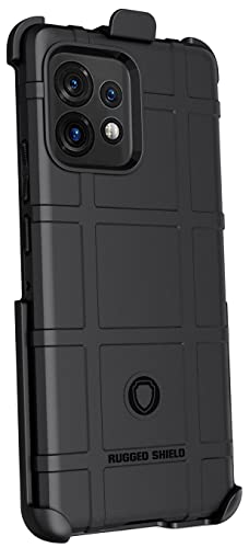 Case with Clip for Motorola Edge Plus (2023), Nakedcellphone Special Ops Armor Rugged Shield Protective Cover and [Rotating Ratchet] Belt Clip Holster for Moto Edge+ 5G - Black