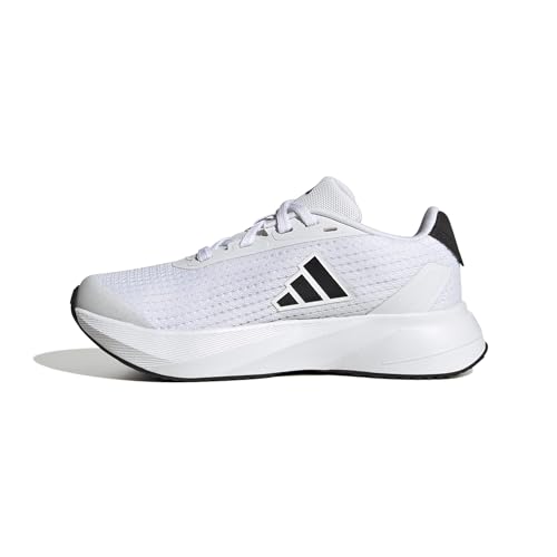 adidas Duramo SL Sneaker, White/Core Black/Grey, 1 US Unisex Little Kid