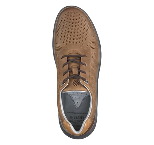 Johnston & Murphy Men's Activate U-Throat Sneaker, Brown Oiled Full Grain, 14