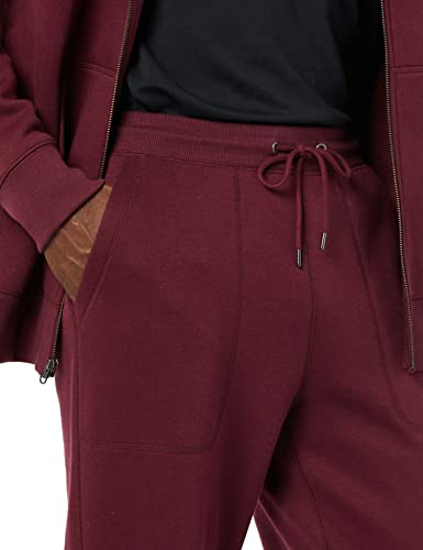 Goodthreads Men's Washed Fleece Jogger Pant, Burgundy, X-Small