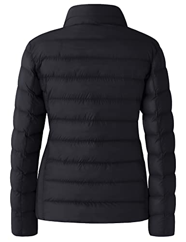 ZSHOW Women's Puffer Jacket Lightweight Packable Warm Winter Coat (Black,S)