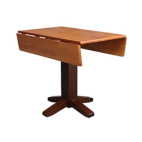 Solid Wood 36" Square Dual Drop Leaf Dining Table, White