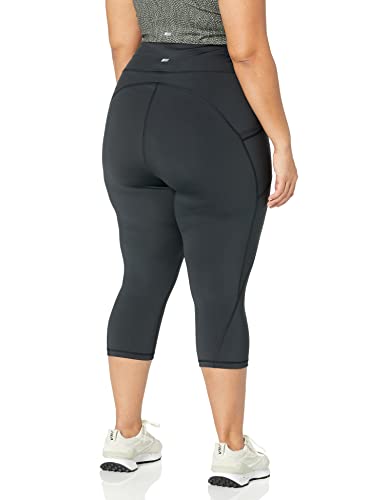 Amazon Essentials Women's Active Sculpt Workout Athleisure High Rise Capri Leggings with Pockets (Available in Plus Size), Multicolor Marble, 5X