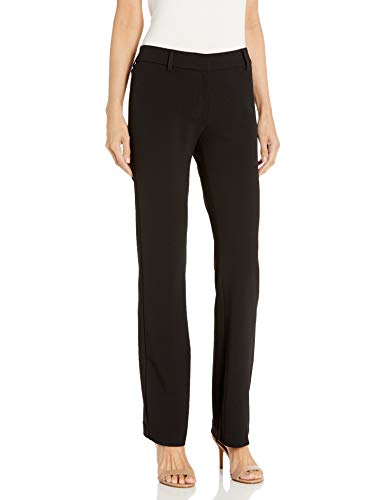 Rafaella Women's Soft Stretch Crepe Modern Fit Pant, black, 4