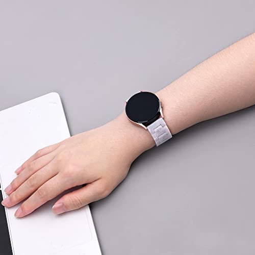 LAREDTREE Resin 20mm Watch Band Compatible with Samsung Galaxy Watch 5 Band 40mm 44mm/Galaxy Watch 4 40mm 44mm/Active 2 Watch Bands 40mm 44mm/Active 40mm/Watch 4 Classic 42mm 46mm, Watch 3 41mm Women