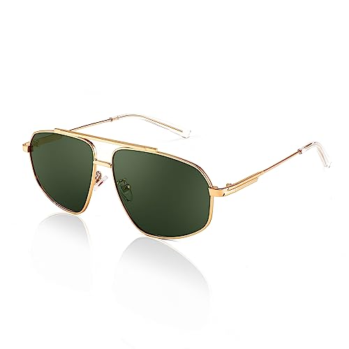 FEISEDY Classic Aviator Polarized Sunglasses Women Men 90s Vintage Pilot Shades Trendy Mirrored Sunglasses B2364