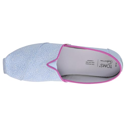 TOMS Womens Alpargata Classic Slip On Flats Casual - Blue - Size 12 B