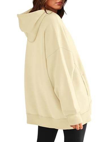 XIEERDUO Oversized Hoodies For Women Sweatshirts With Pockets Fall Hoodie BlackWhite Stripes S