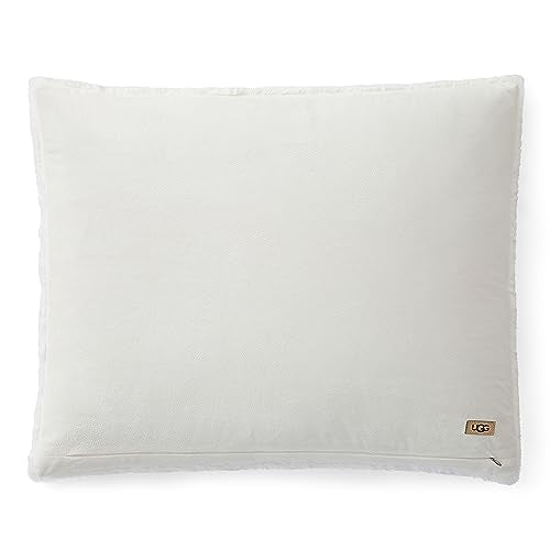 UGG 13711 Alondra Full-Queen 3-Piece Comforter Set Soft Cozy Bedding Faux Fur Comforter and Two Pillow Shams Luxury Blanket Set for Bedroom Accents, Full/Queen, Snow