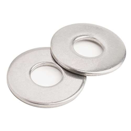 M4 x 9mm OD Flat Washer, 18-8 (304) Stainless Steel Washers Flat, 100PCS