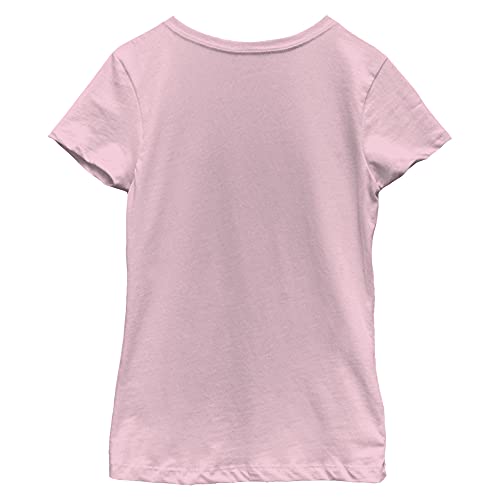 Disney Characters Mickey Love Girl's Solid Crew Tee, Light Pink, X-Small